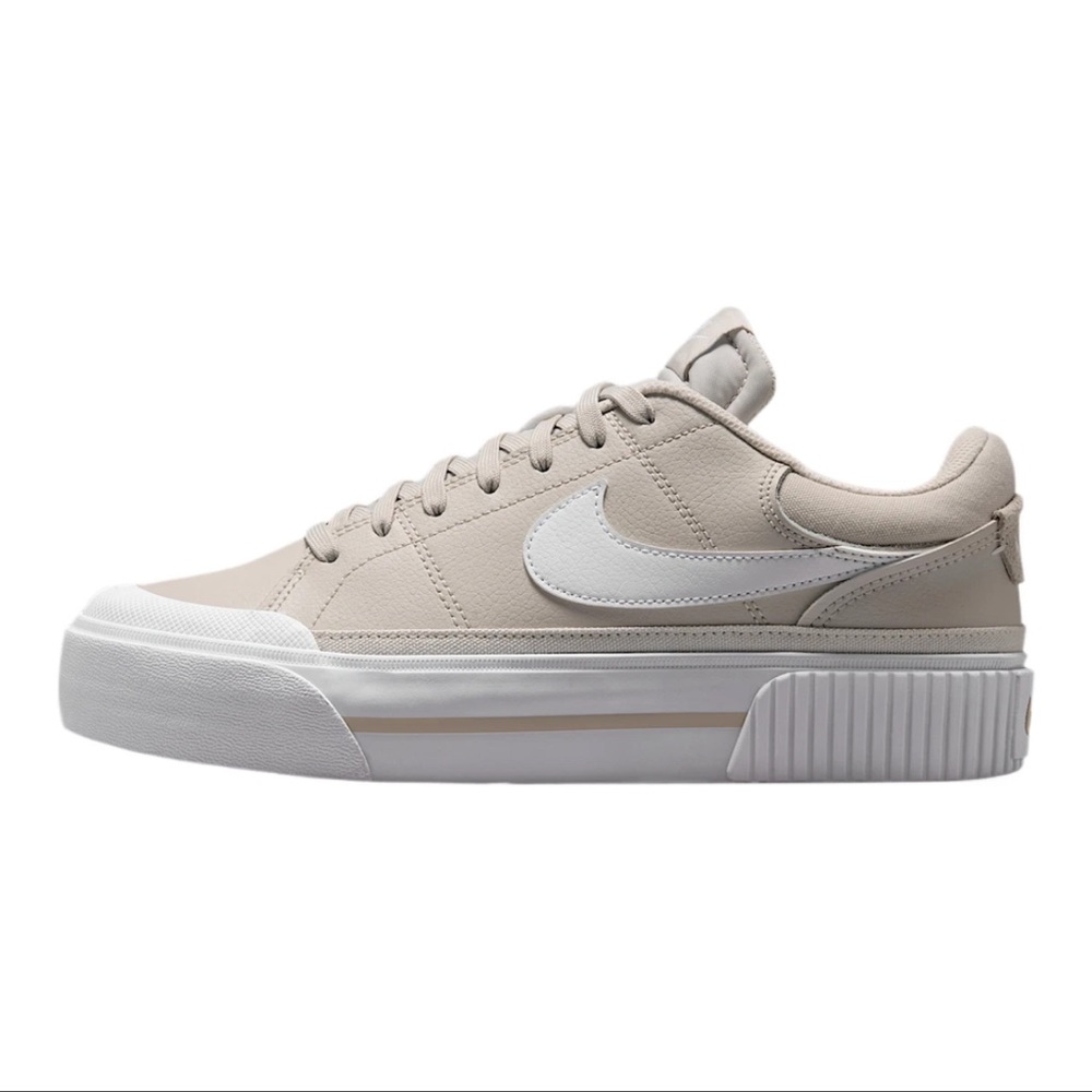 Nike • NIB Court Legacy Lift Sneakers • Light Orewood Brown/Phantom/White • Sz 7